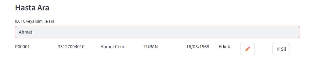 FTAIA sistem ekran görüntüsü